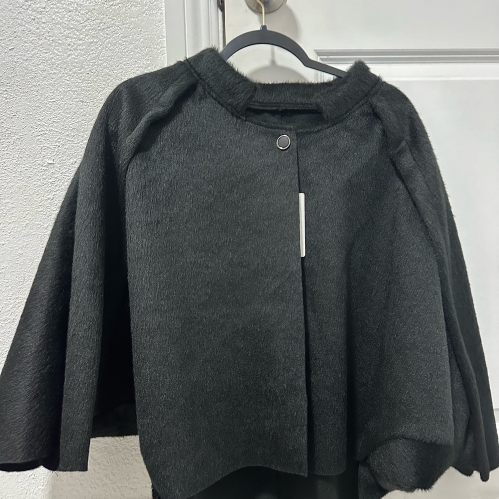Chic Black Cape Coat